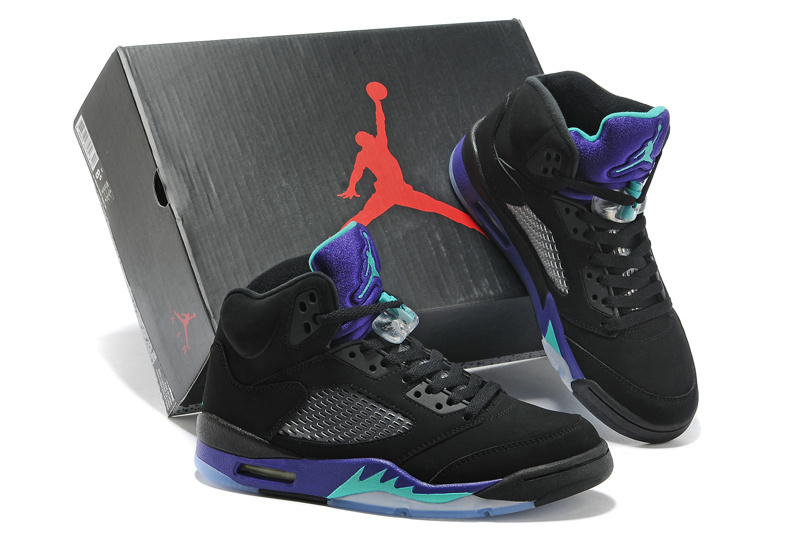Air Jordan 5 Mens Shoes Aaa Black/Violet/Blue Online